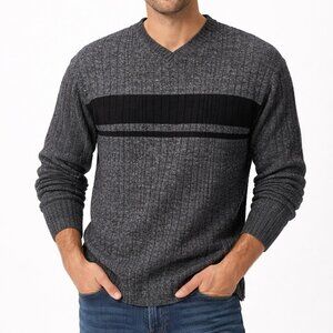 Vintage Eddie Bauer Men's Linen Cotton Blend Cable Knit Sweater - L